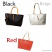 Women's Leather Designer Handbags Shoulder Tote Top-handle Bag Clutch Purse - B07FN9TYCS